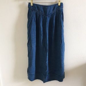 Wilfred Denim Chambray Skirt